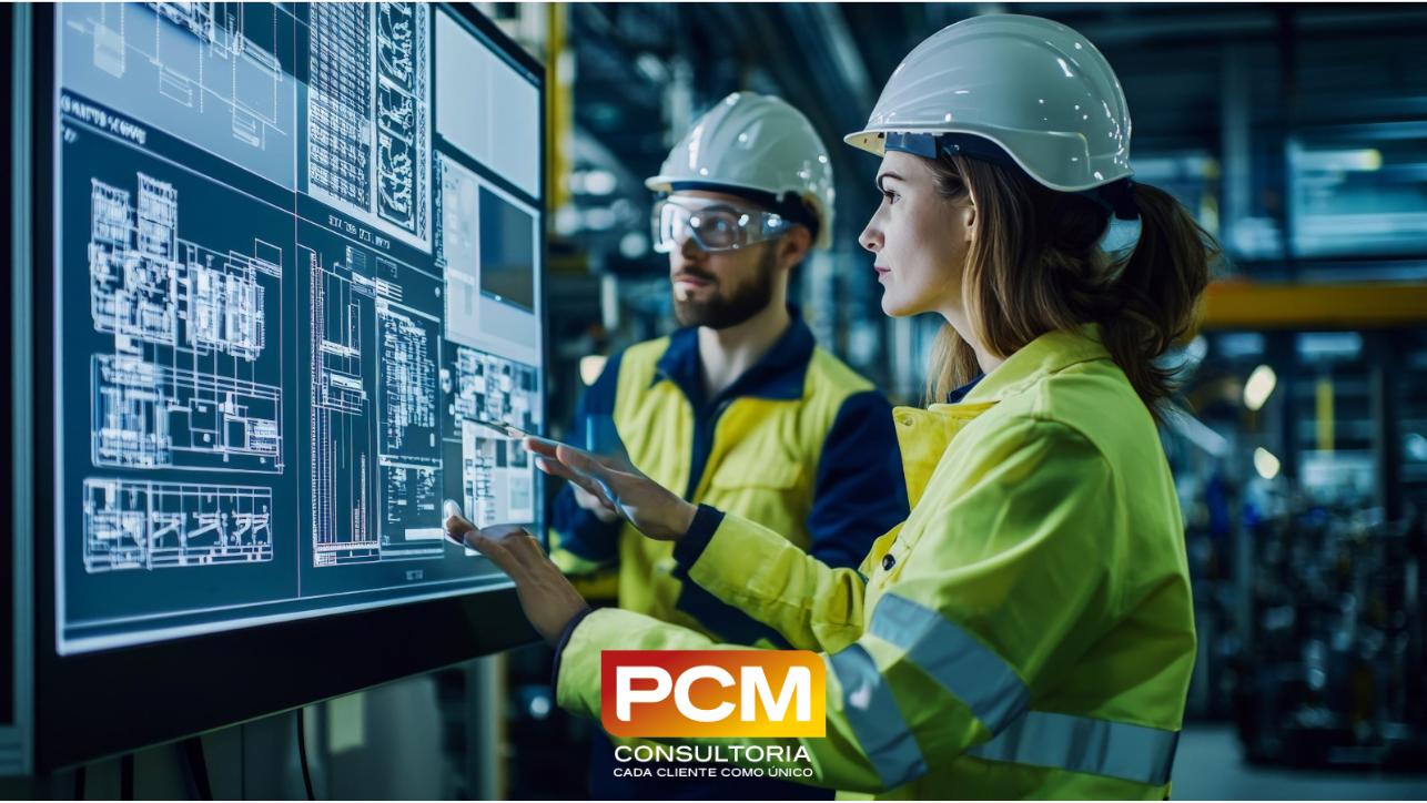 Manutentores olhando para uma tela com itens do poka yoke