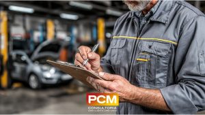 Homem preenchendo uma prancheta